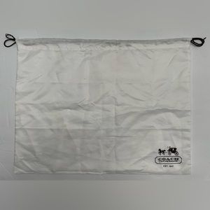 Used Extra Large White Satin Classic COACH Logo Dust BAG for Large Purse …